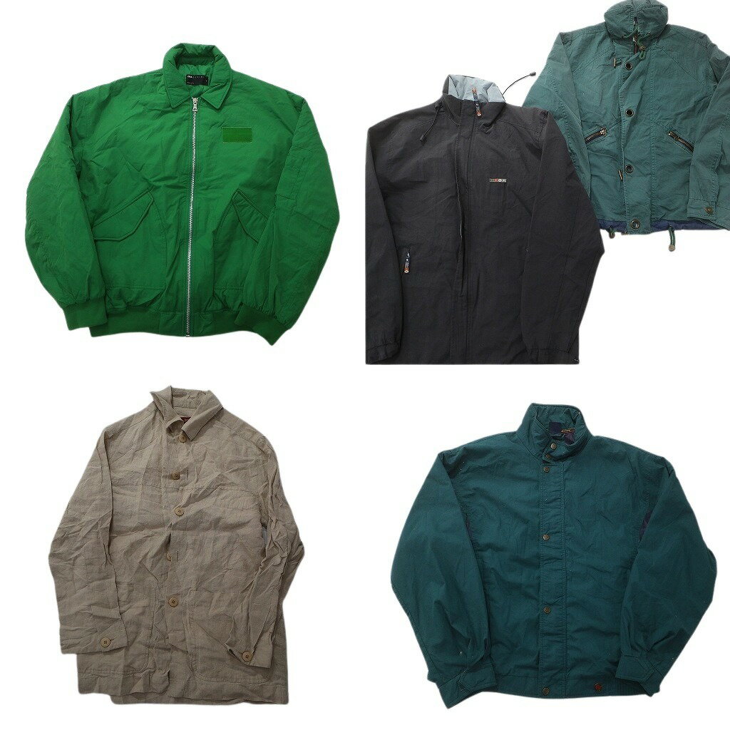 古着卸 まとめ売り ジャケット MIX 5枚セット (メンズ S ) ブルゾン スタンドカラー フルジップ 中古 古着 ND2155(4.0)