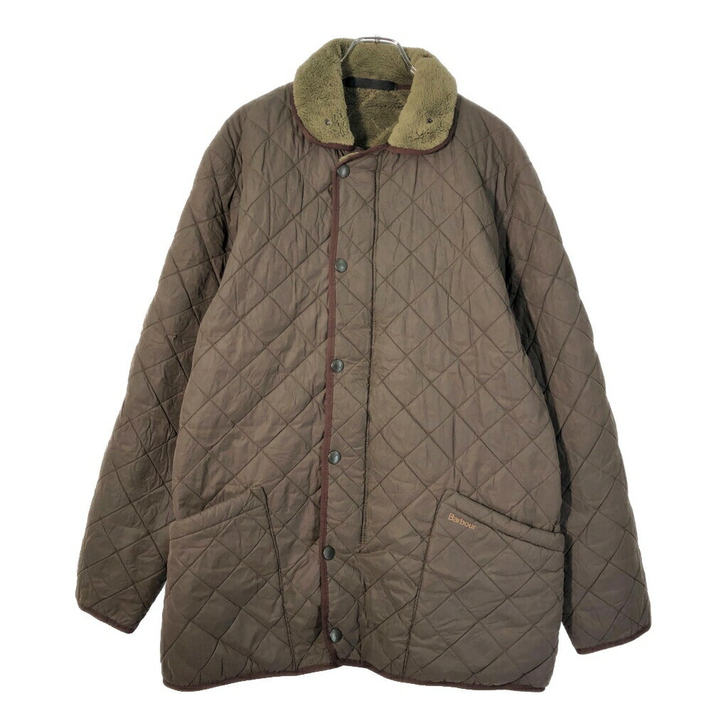 乐天商城 - Barbour バブアー RIDGE POLARQUILT JACKET キルティングジャケット ブラウン(メンズ EX LARGE)中古 古着 X2175