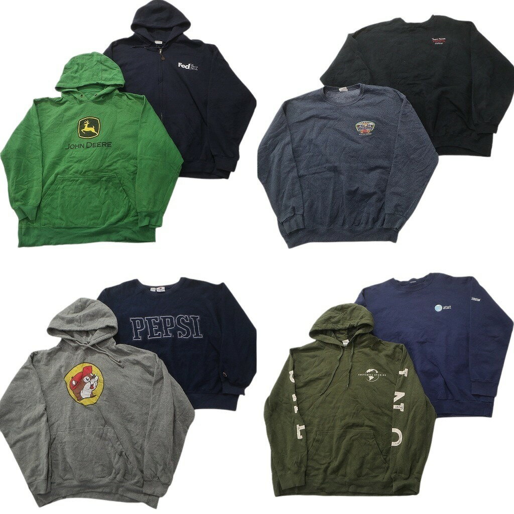 古着卸 まとめ売り 企業 スウェット 8枚セット (メンズ XL /2XL /3XL ) バッキーズ ユニバーサルスタジオ フェデックス 中古 古着 ND5697