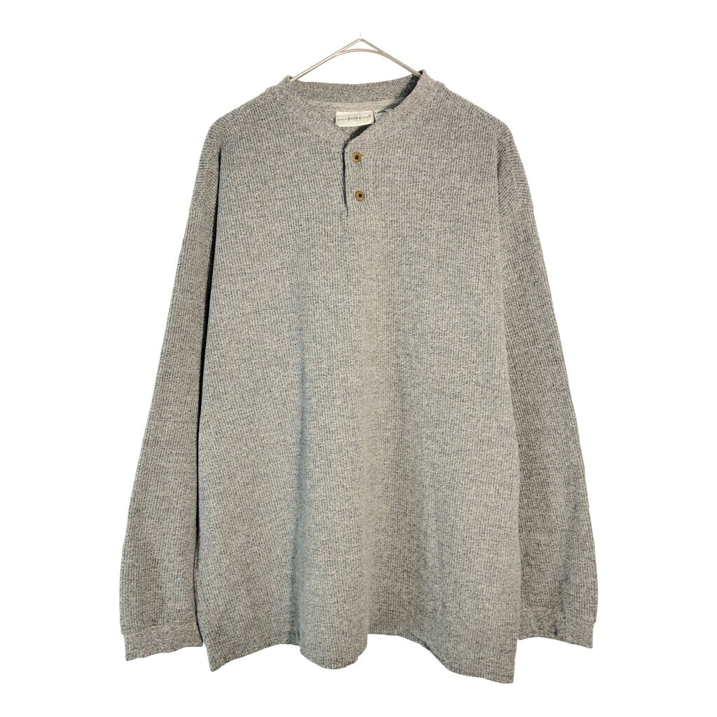 Rakuten - 90年代 KNIGHTS BRIDGE ヘンリーネック 長袖Tシャツ グレー(メンズ L)中古 古着 X4386