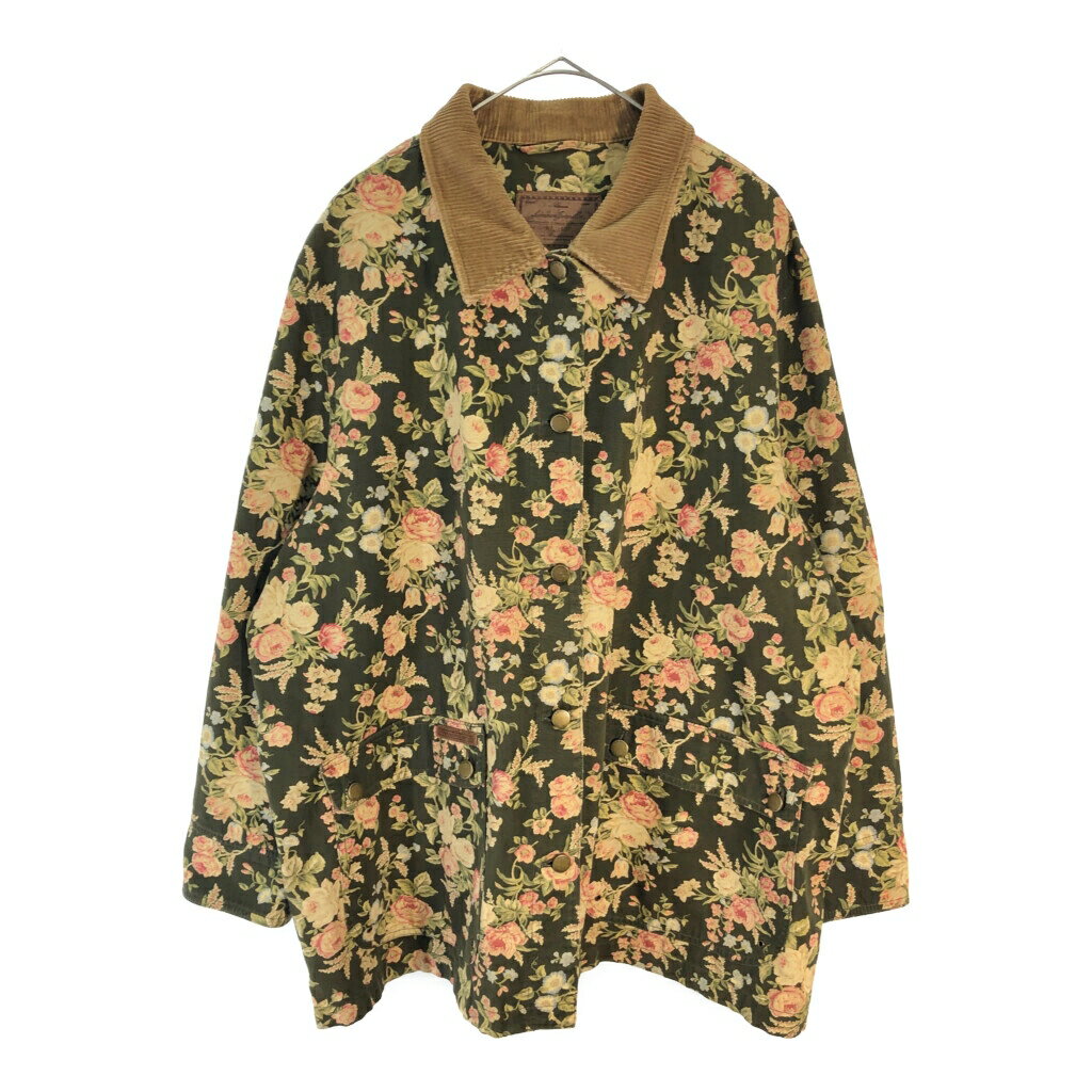 樂天商城 - 90年代 Lauren Jeans ローレンジーンズ カバーオール 大きいサイズ 花柄 マルチカラー(レディース 3X)中古 古着 X6552