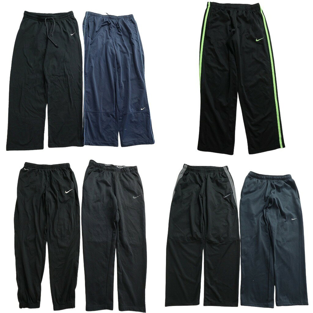 Rakuten - 古着卸 まとめ売り ナイキ NIKE ジャージ パンツ 7枚セット (メンズ M /L ) サーマフィット トラックパンツ ワンポイント 中古 古着 NE1402