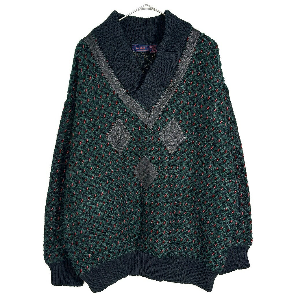 Rakuten - 90年代 Ivy Hall アクリルニットセーター グリーン(メンズ XL)中古 古着 X7430