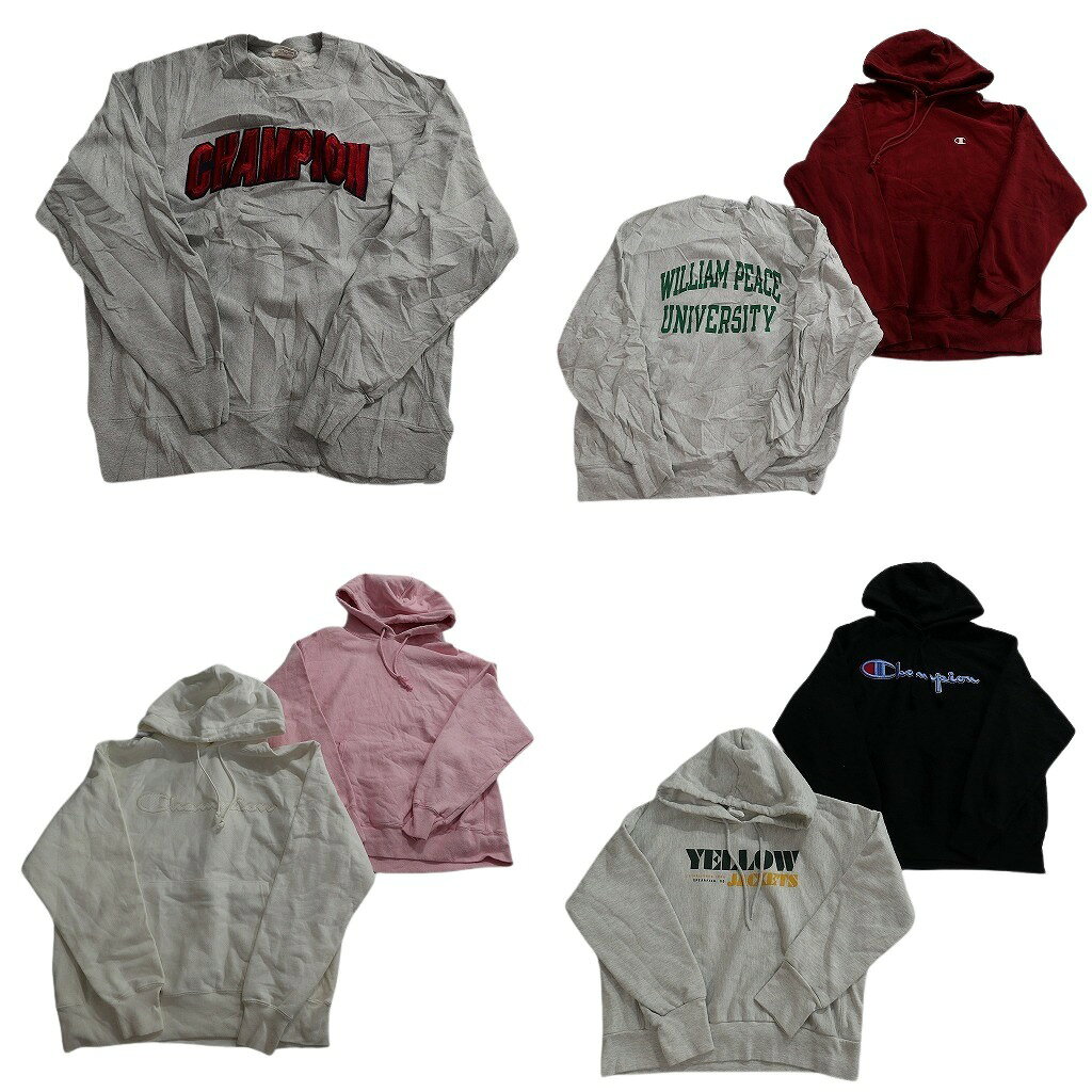 古着卸 まとめ売り チャンピオン Champion リバースウィーブ スウェット 7枚セット (メンズ L ) アーチロゴ カレッジ風 中古 古着 NE1745