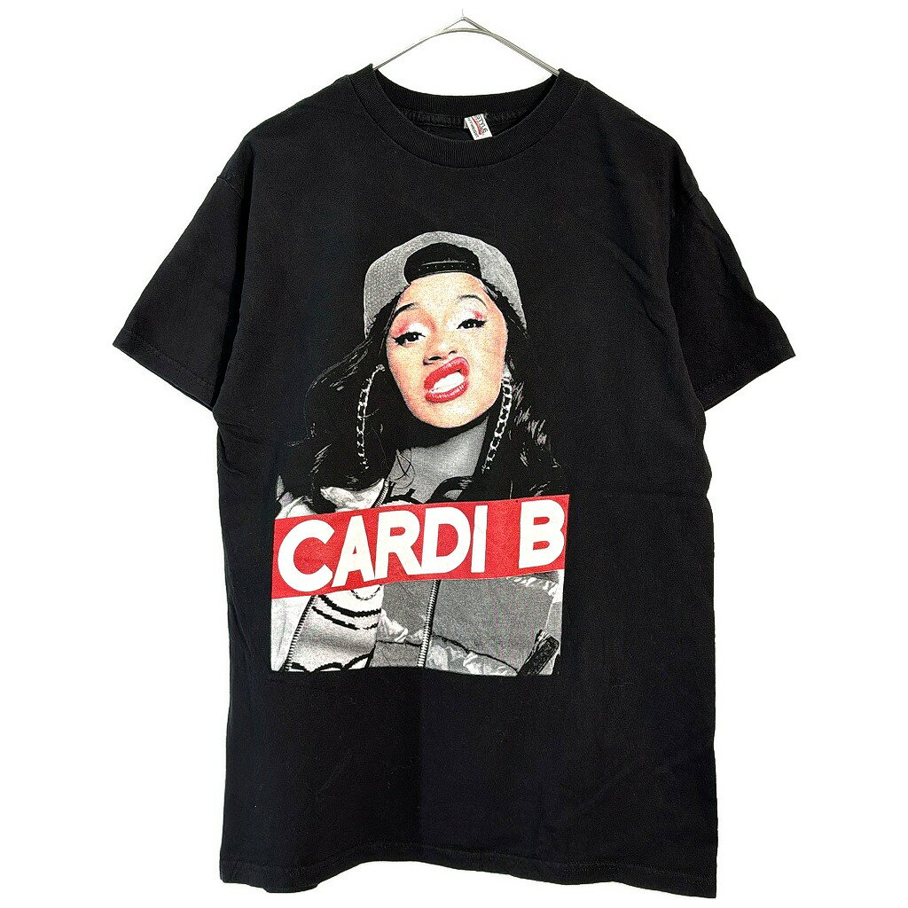 樂天商城 - Cardi B カーディ・B 半袖Tシャツ ミュージシャン ブラック(メンズ M)中古 古着 X7572
