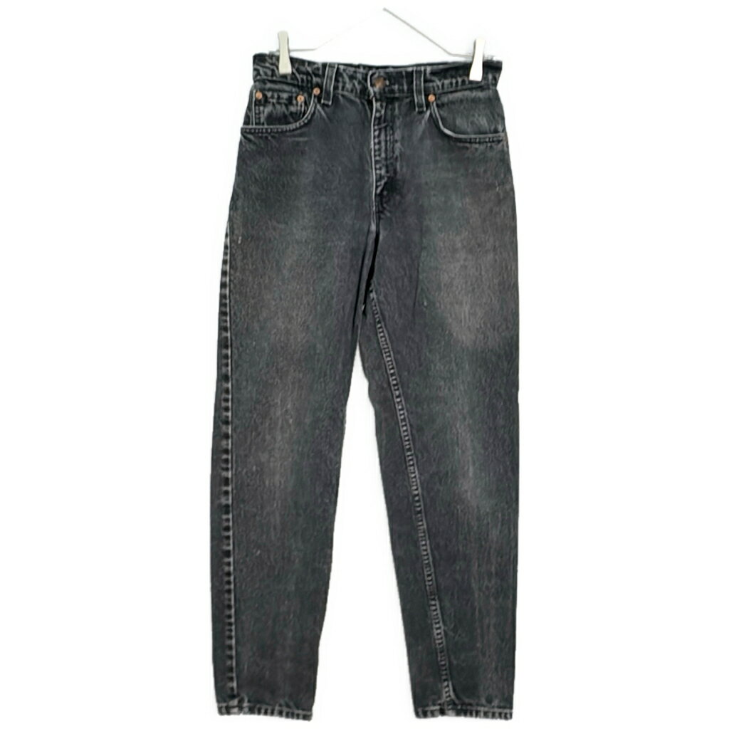 90年代 USA製 Levi's リーバイス 550 デニムパンツ ブラック(レディース W27相当)中古 古着 X7778