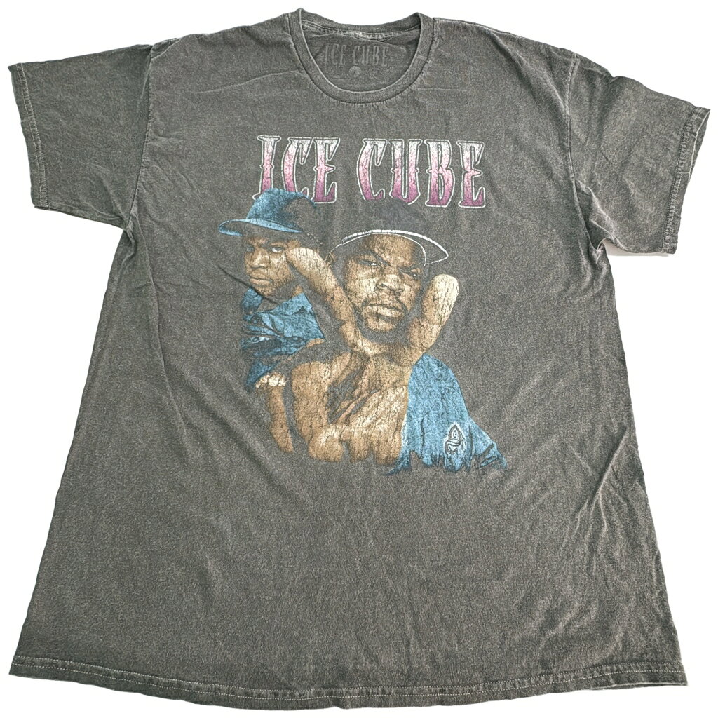 Rakuten - ICE CUBE アイス・キューブ 半袖Tシャツ ミュージシャン ブラック(メンズ L)中古 古着 X8077