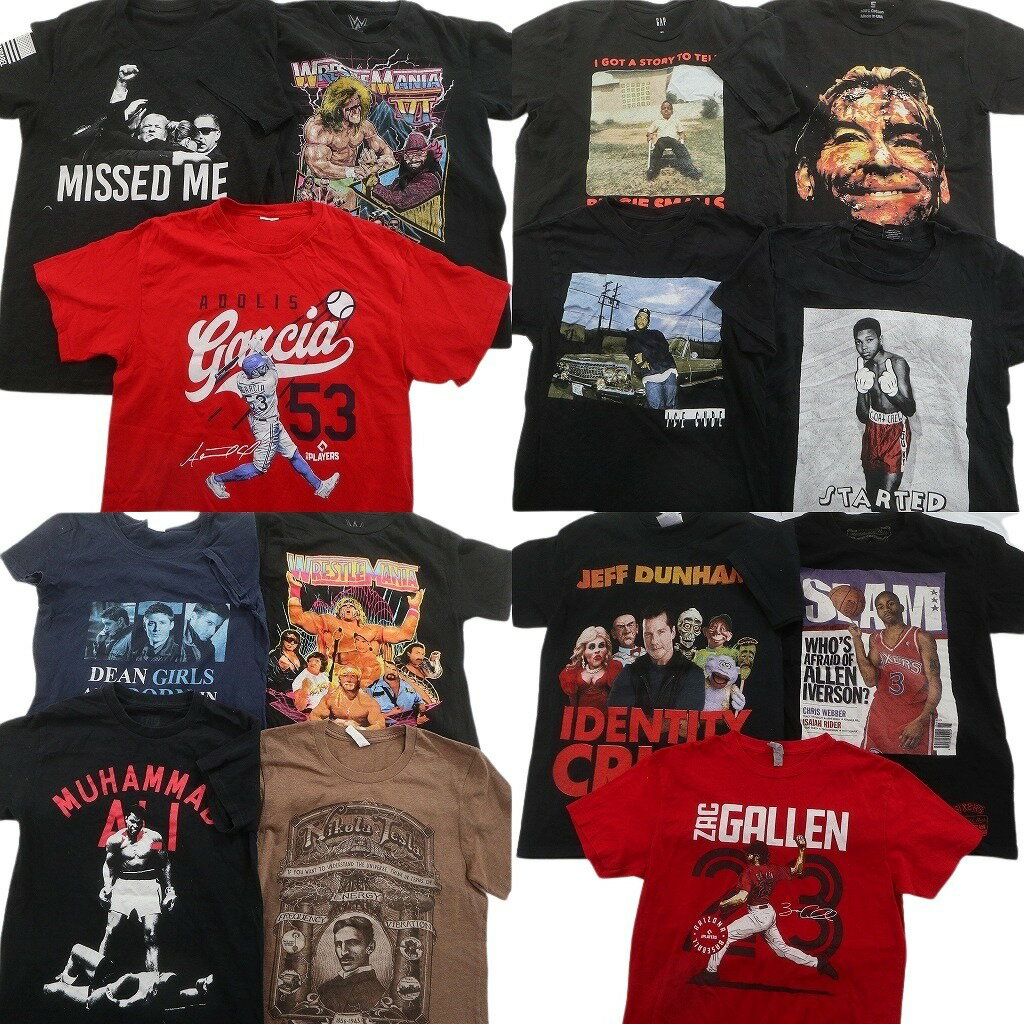 樂天商城 - 古着卸 まとめ売り 人物 半袖Tシャツ 14枚セット (メンズ S ) 音楽 バンド アイスキューブ ボクサー NBA プロ 中古 古着 NE2440