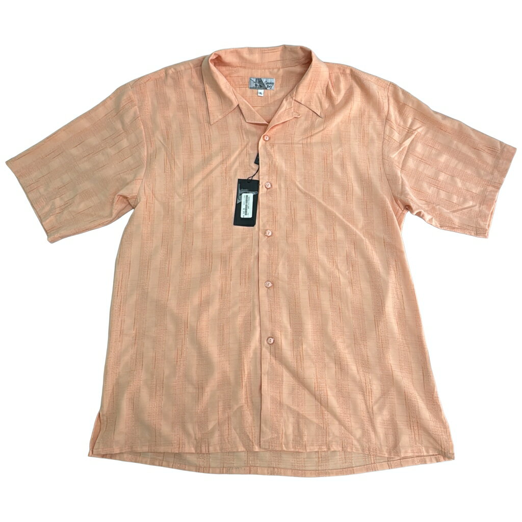 デッドストック Smokey Joe's スモーキージョーズ オープンカラー 半袖シャツ チェック オレンジ(メンズ XL)中古 古着 X8166