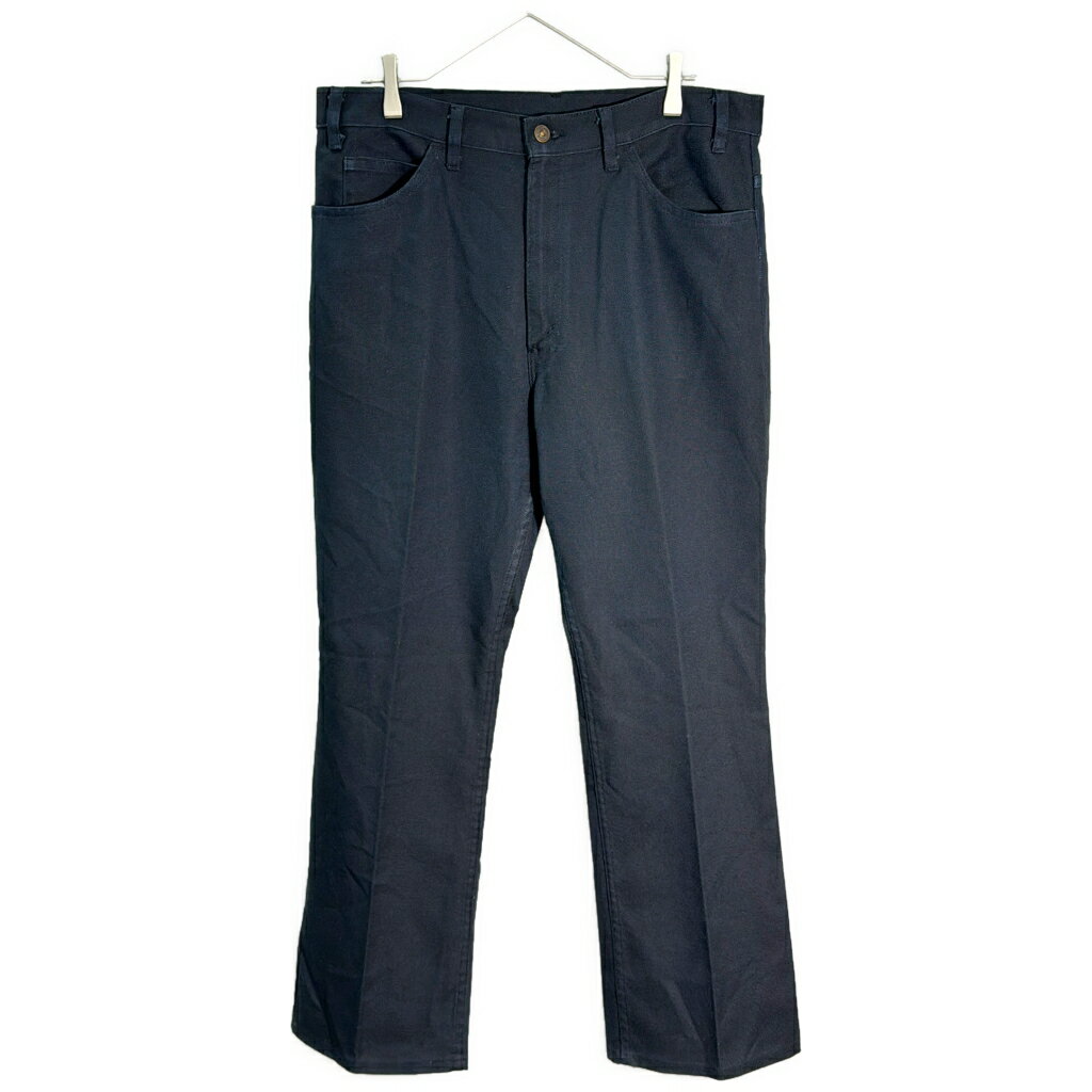 80年代 USA製 Levi's リーバイス STA-PREST スタプレスト スラックスパンツ ブラック(メンズ W36 L30)中古 古着 X8183
