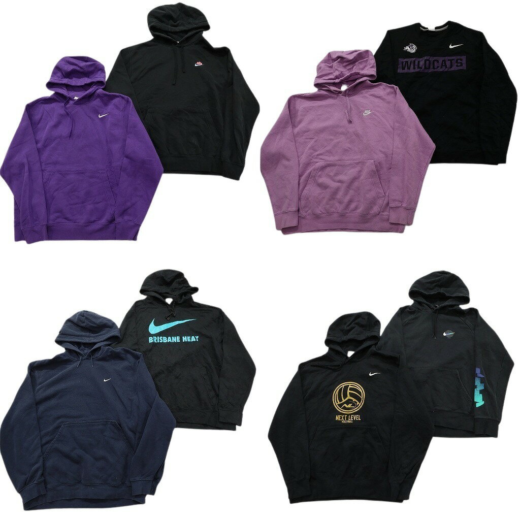 Rakuten - 古着卸 まとめ売り ナイキ NIKE スウェット 8枚セット (メンズ L ) フーディー スウォッシュロゴ 中古 古着 NE2913