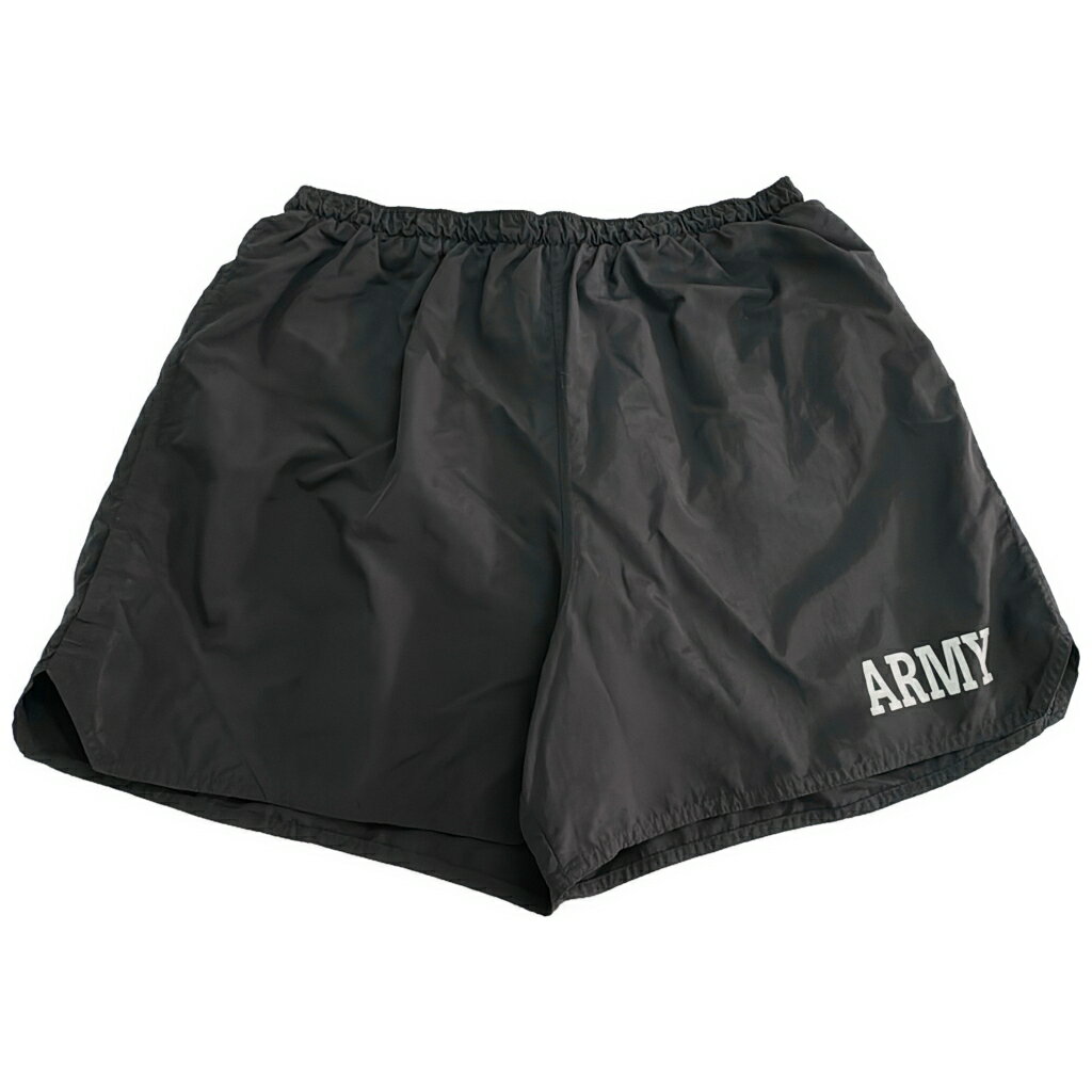 Rakuten - 米軍実物 U.S.ARMY IPFU トレーニングショートパンツ ミリタリー ブラック(メンズ X-LARGE)中古 古着 X8575
