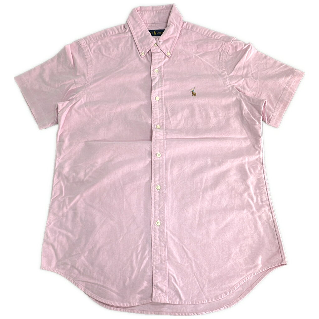 RALPH LAUREN ラルフローレン ボタンダウンシャツ ピンク(メンズ M)中古 古着 X9167