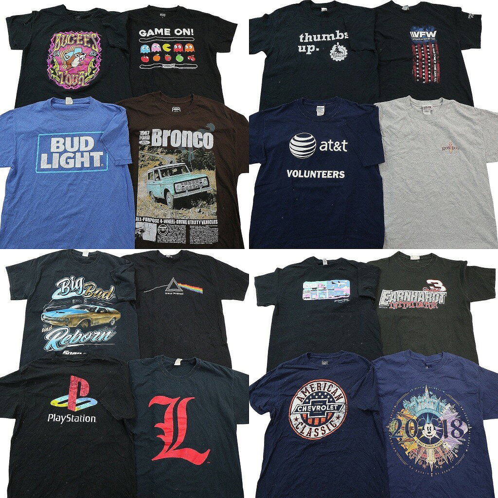 古着卸 まとめ売り 有名企業 Tシャツ 16枚セット ( メンズ L ) バッキーズ ディズニー プレイステーション アマゾン 中古 古着 NE3697