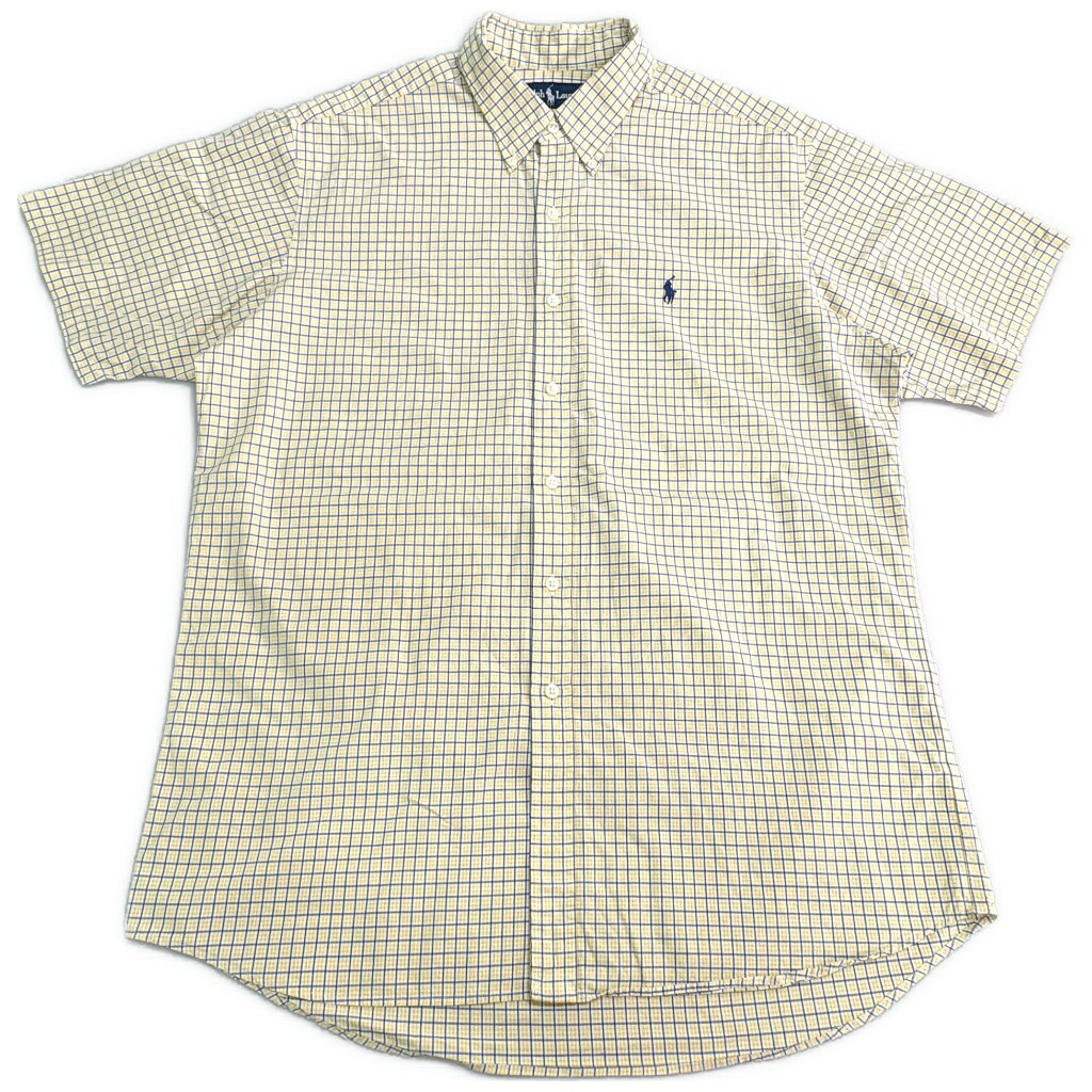 樂天商城 - RALPH LAUREN ラルフローレン VINTAGE BUTTONDOWN 半袖シャツ チェック マルチカラー(メンズ M)中古 古着 X9202
