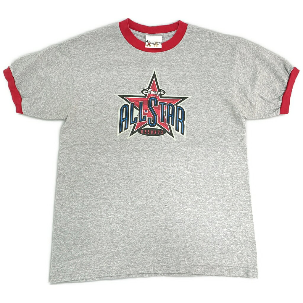 Disney’s All-Star Resorts ディズニー・オールスター・リゾート リンガーTシャツ グレー(メンズ M)中古 古着 X9245