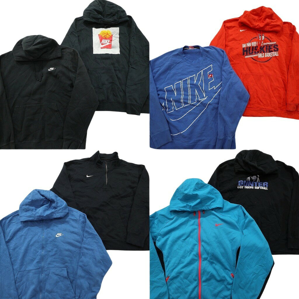 樂天商城 - 古着卸 まとめ ナイキ スウェット 8枚セット ( メンズ 2XL/3XL/4XL ) ジップパーカー ハーフジップ スウォッシュロゴ 中古 古着 NE4235