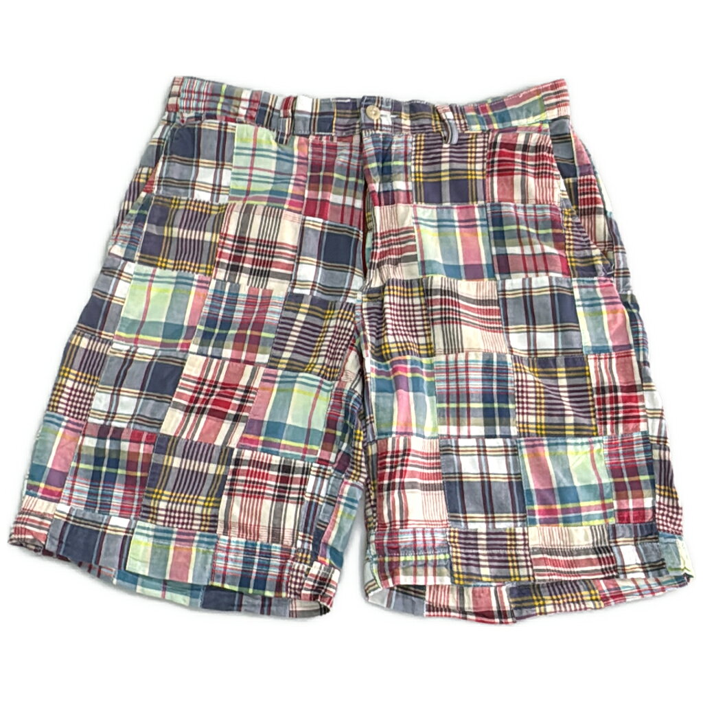 Polo by Ralph Lauren ポロ ラルフローレン PROSPECT SHORT パッチワーク ショートパンツ チェック(メンズ W32)中古 古着 X9733