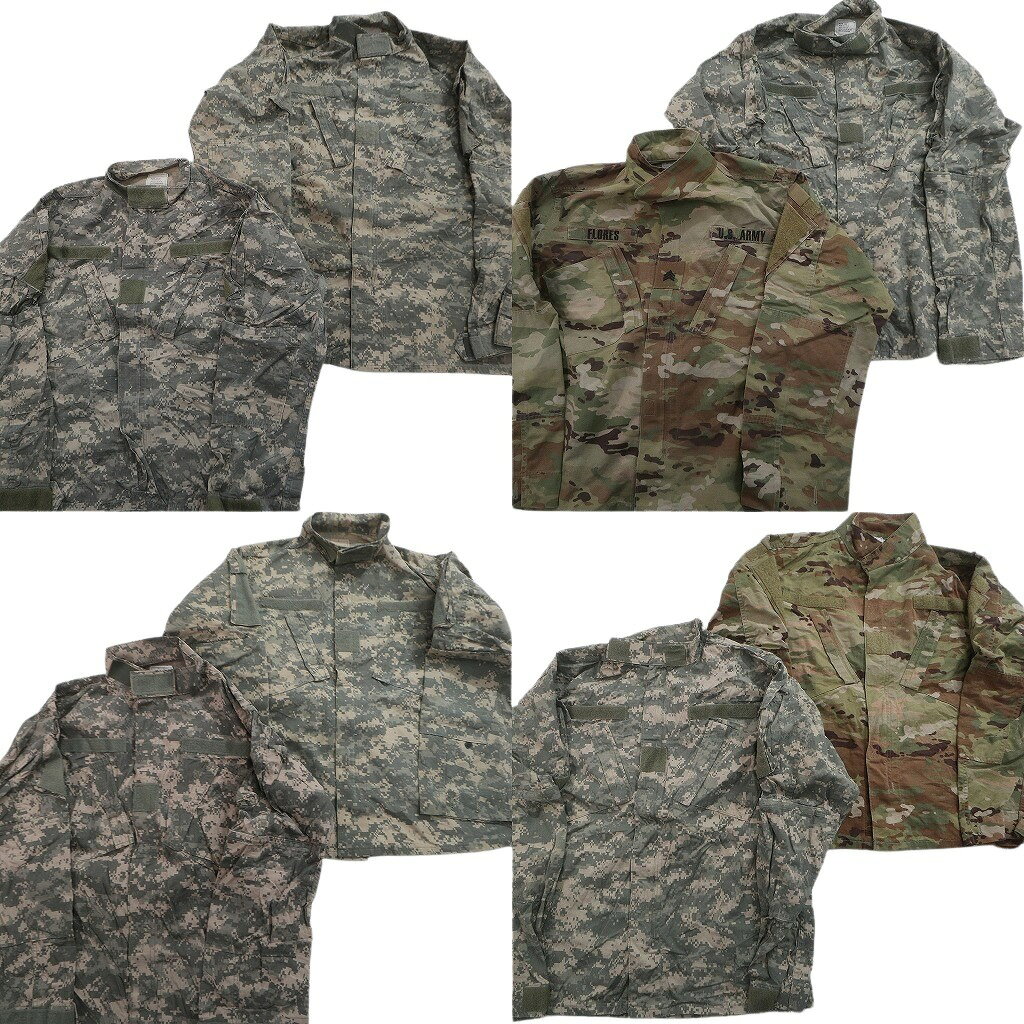 樂天商城 - 古着卸 まとめ売り 米軍実物 コンバットジャケット ミリタリー 8枚セット ( メンズ M ) マルチカム デジカモ ARMY 中古 古着 NE4794