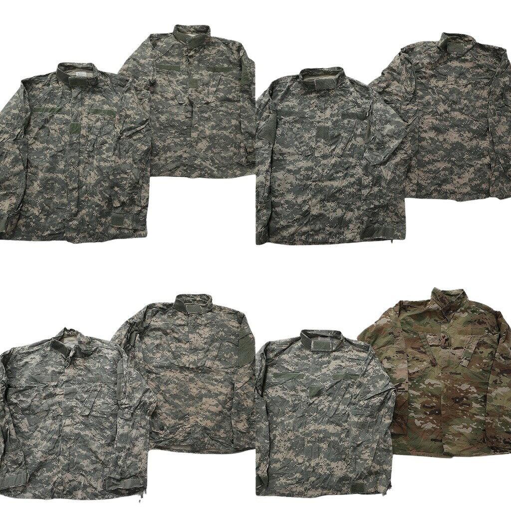 Jumper, Blouson - 古着卸 まとめ売り 米軍実物 コンバットジャケット ミリタリー 8枚セット ( メンズ L ) マルチカム デジカモ 中古 古着 NE4810