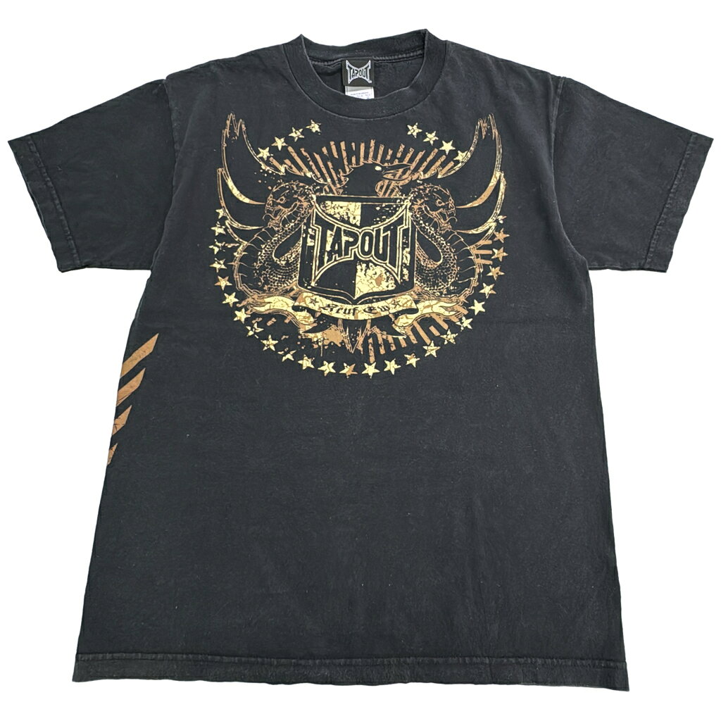 樂天商城 - TAP OUT タップアウト ロゴTシャツ ブラック(メンズ M)中古 古着 X9941