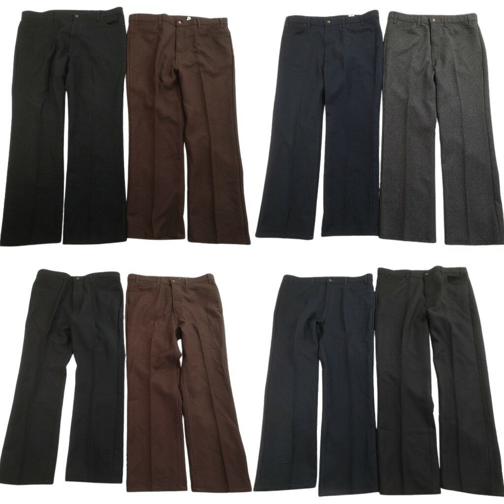 樂天商城 - 古着卸 まとめ売り リーバイス ポリ混パンツ 8枚セット ( メンズ 38/40/42 ) ブラック ネイビー ブラウン ブーツカット 中古 古着 NE5002