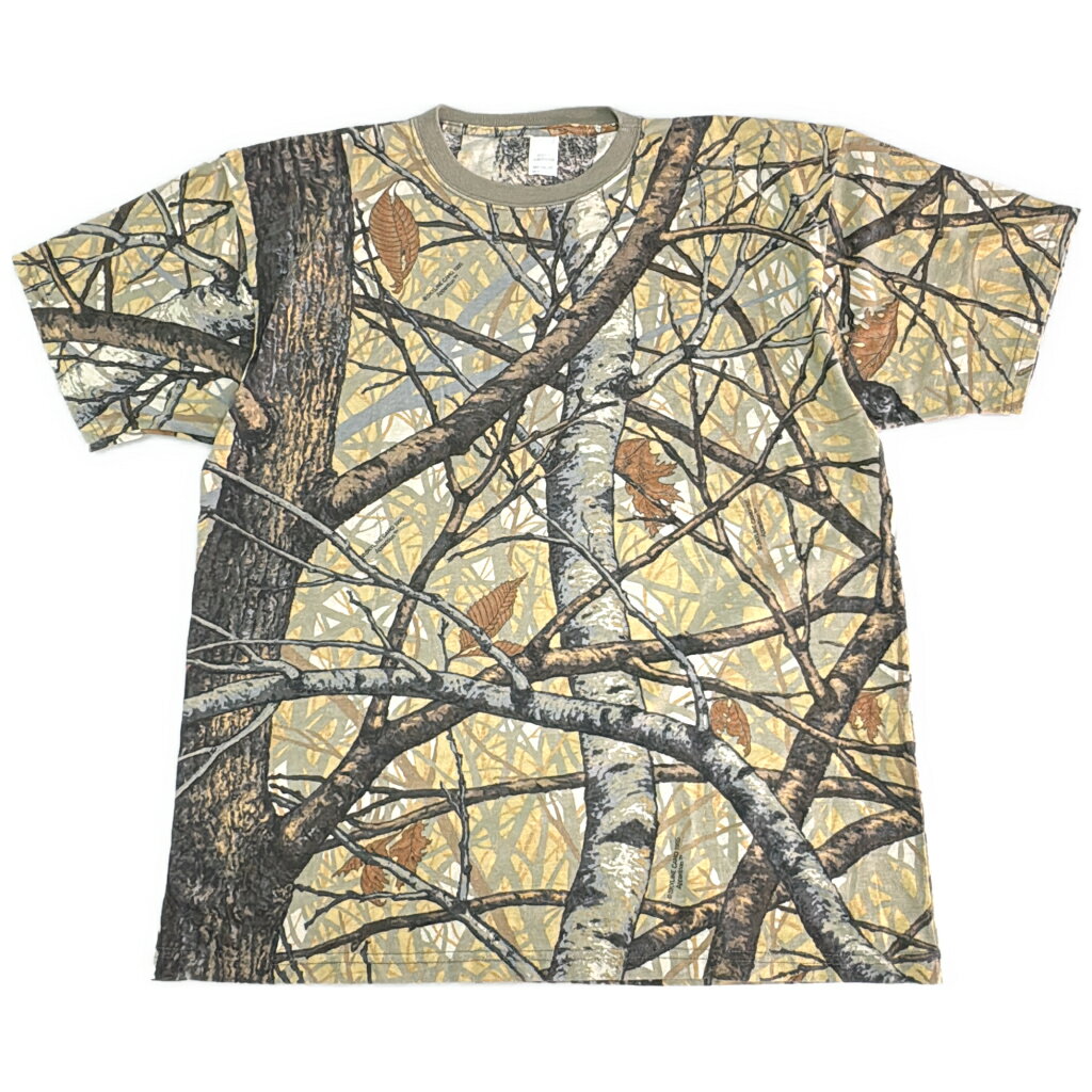 Rakuten - 90年代 USA製 SKYLINE CAMO リアルツリーカモTシャツ 大きいサイズ 迷彩(メンズ 2X)中古 古着 Y0004