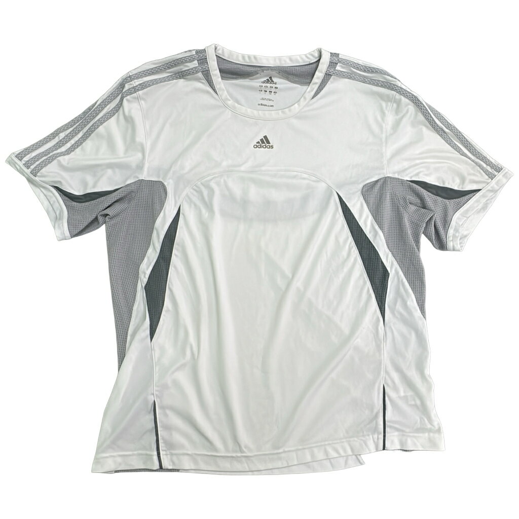 樂天商城 - 00年代 adidas アディダス ドライTシャツ スポーツ ホワイト(メンズ L)中古 古着 Y0122