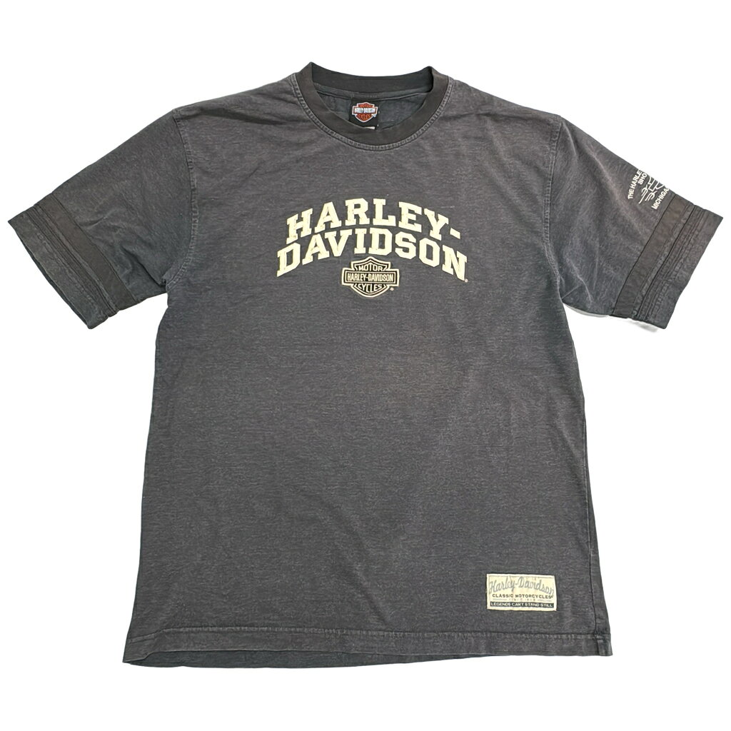 Rakuten - 00年代 HARLEY DAVIDSON ハーレーダビッドソン 半袖Tシャツ モーターサイクル グレー(メンズ L)中古 古着 Y0140