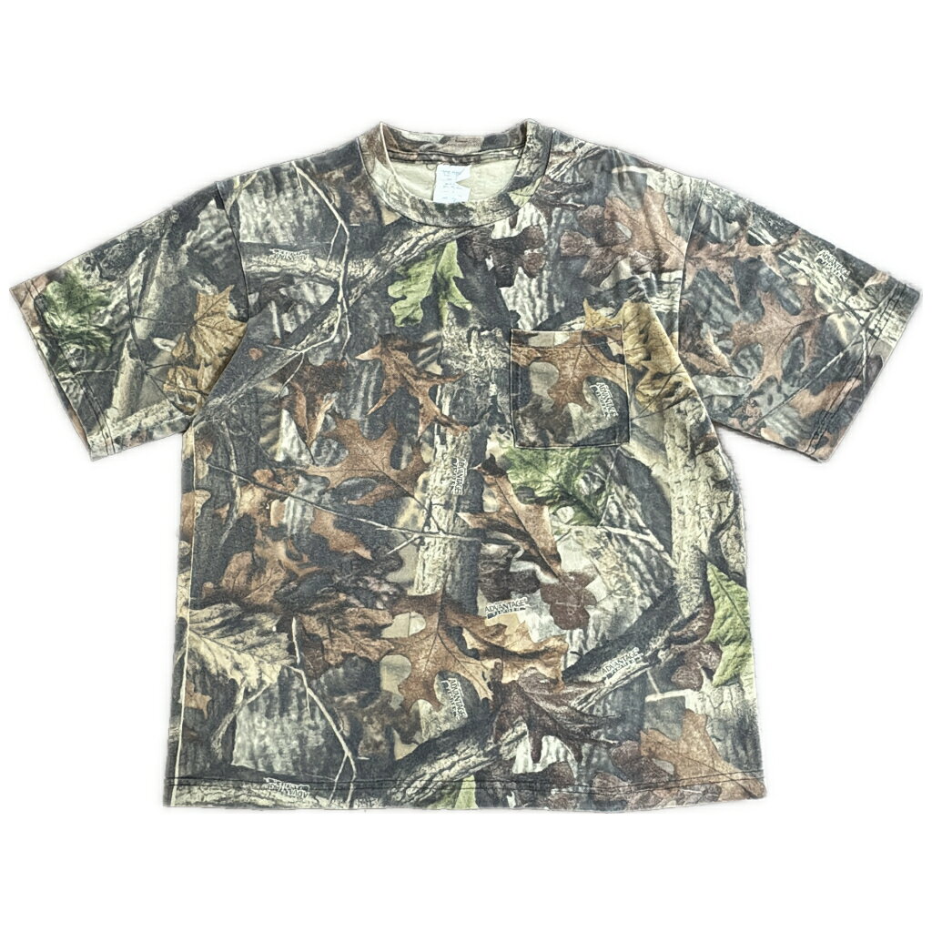 Rakuten - ADVANTAGE TIMBER リアルツリーカモ ポケットTシャツ アウトドア 迷彩(メンズ LARGE REGULAR)中古 古着 Y0177