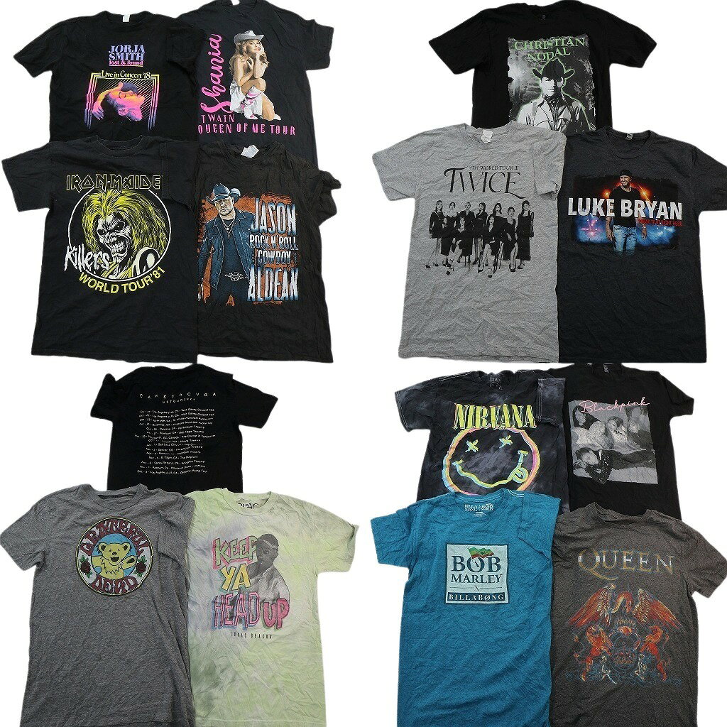Rakuten - 古着卸 まとめ売り 音楽・バンド Tシャツ 14枚セット ( メンズ S/M ) 人物 ニルヴァーナ クイーン グレイトフルデッド 中古 古着 NE5327