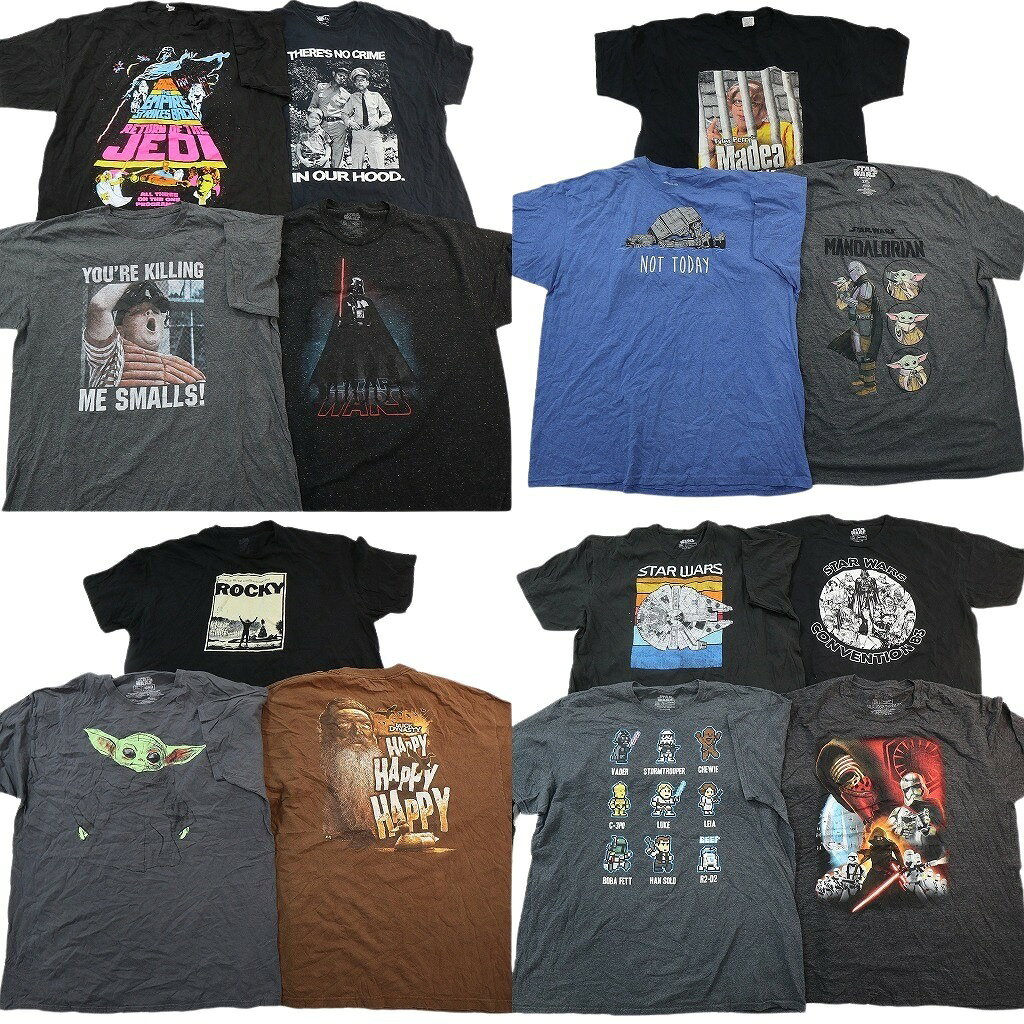樂天商城 - 古着卸 まとめ売り 映画・ドラマ Tシャツ 14枚セット ( メンズ 2XL ) 人物 スターウォーズ ロッキー ダックダイナスティ 中古 古着 NE5336