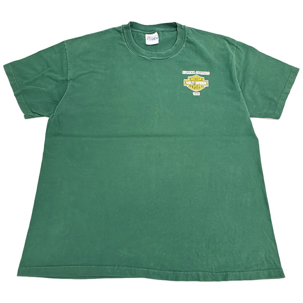 Harley-Davidson 熊Tシャツ USA製 XL グリーン y0712-1.jpg