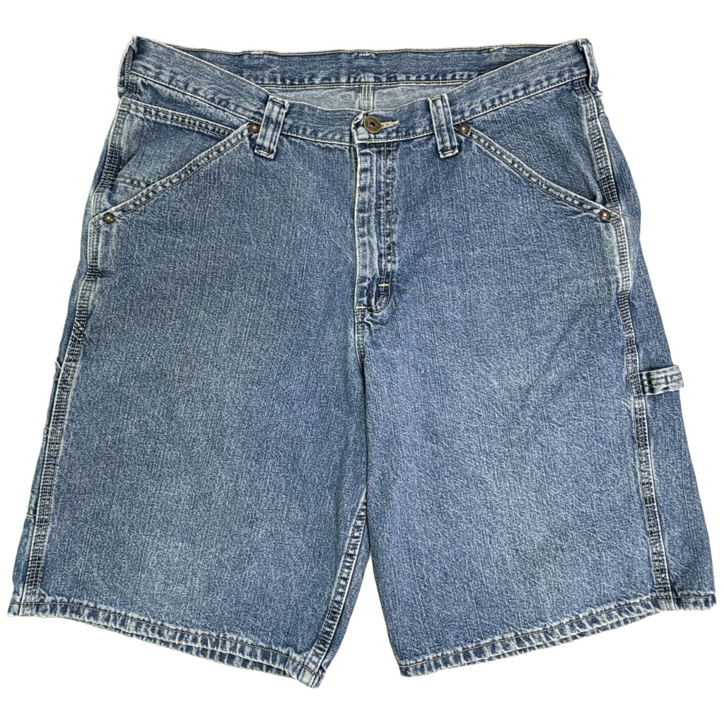 Lee リー DUNGAREES デニム ペインターショートパンツ ブルー(メンズ W36)中古 古着 Y0967