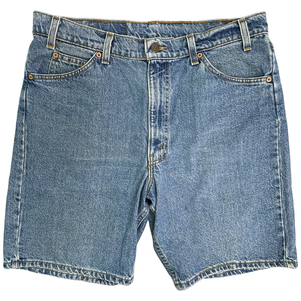 Rakuten - 90年代 Levi's リーバイス 550 デニムショートパンツ オレンジタブ ライトブルー(メンズ W36)中古 古着 Y0980