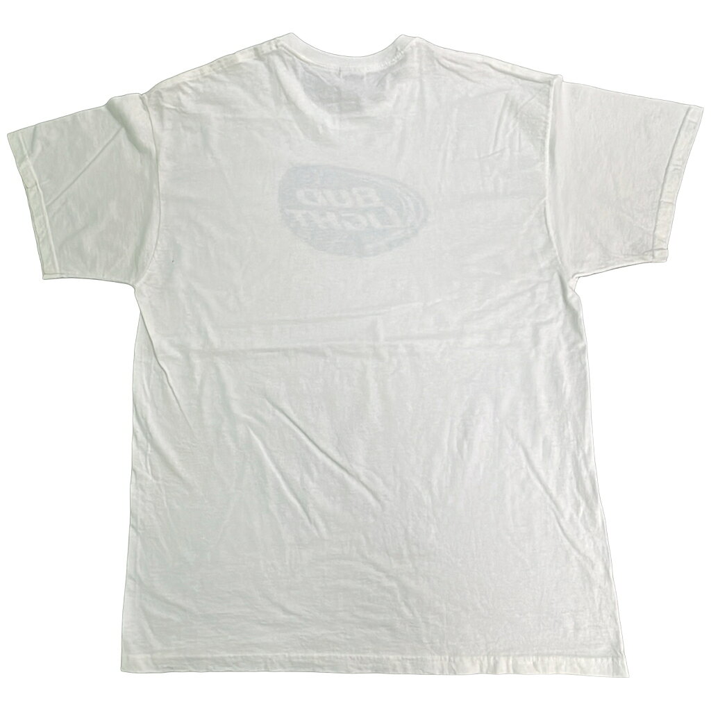 Bud Light Badrite T-Shirt de medio mango Empresa Logotipo Blanco (Hombres XL) Antiguo Y1717 — vista 2
