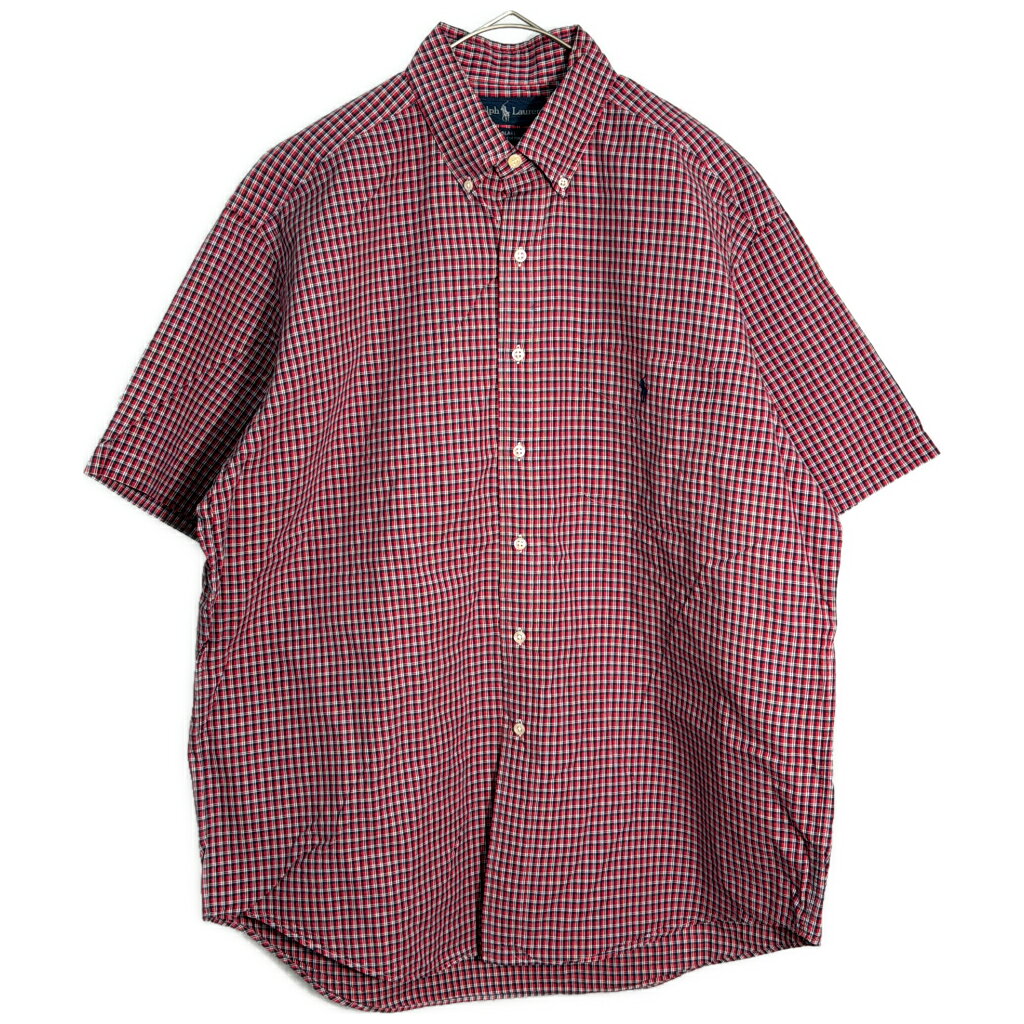 RALPH LAUREN ラルフローレン BLAKE ボタンダウンシャツ ワインレッド(メンズ L)中...