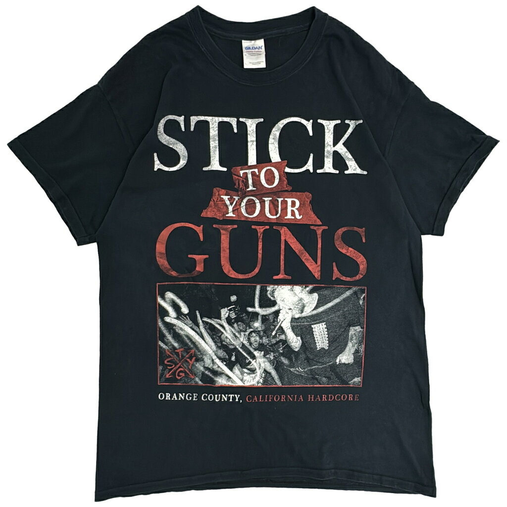 乐天商城 - Stick To Your Guns 半袖Tシャツ バンド ブラック(メンズ L)中古 古着 Y2136