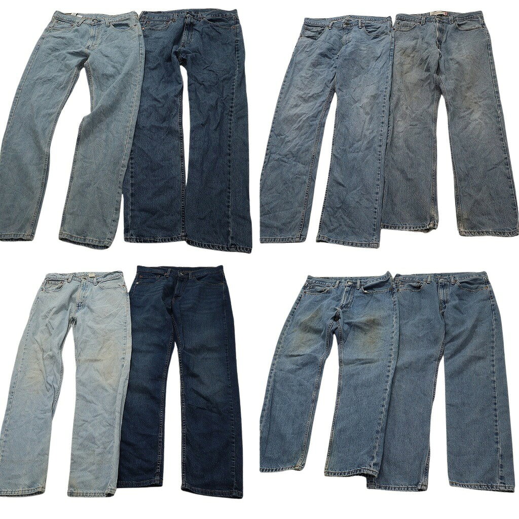 樂天商城 - 古着卸 まとめ売り リーバイス 505 デニムパンツ 8枚セット ( メンズ 34 ) テーパード　ジッパーフライ 中古 古着 NE8360