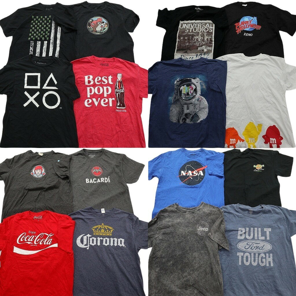 Rakuten - 古着卸 まとめ売り 企業 Tシャツ 16枚セット ( メンズ L ) JEEP NASA ハードロックカフェ ウェンディーズ 中古 古着 NE8498