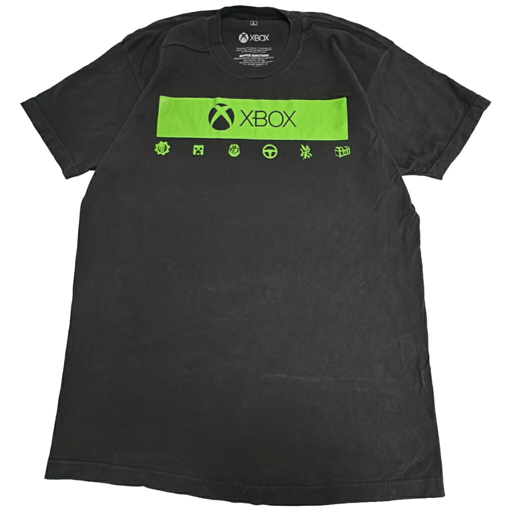 乐天商城 - XBOX エックスボックス Tシャツ ゲーム 企業ロゴ ブラック(メンズ L)中古 古着 Y2880