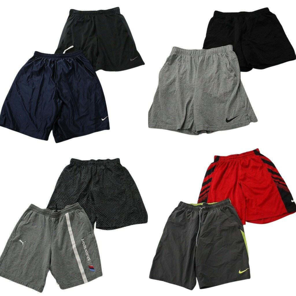 樂天商城 - 古着卸 まとめ売り ブランドMIX ショートパンツ 8枚セット ( メンズ M ) アディダス ナイキ プーマ 中古 古着 NE9372