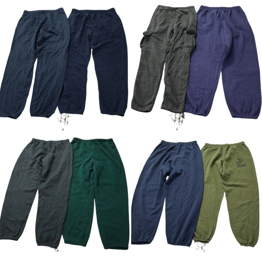 Rakuten - 古着卸 まとめ売り スウェット パンツ 8枚セット ( メンズ L ) ミリタリー USMC カーゴ イージーパンツ 中古 古着 NE9748