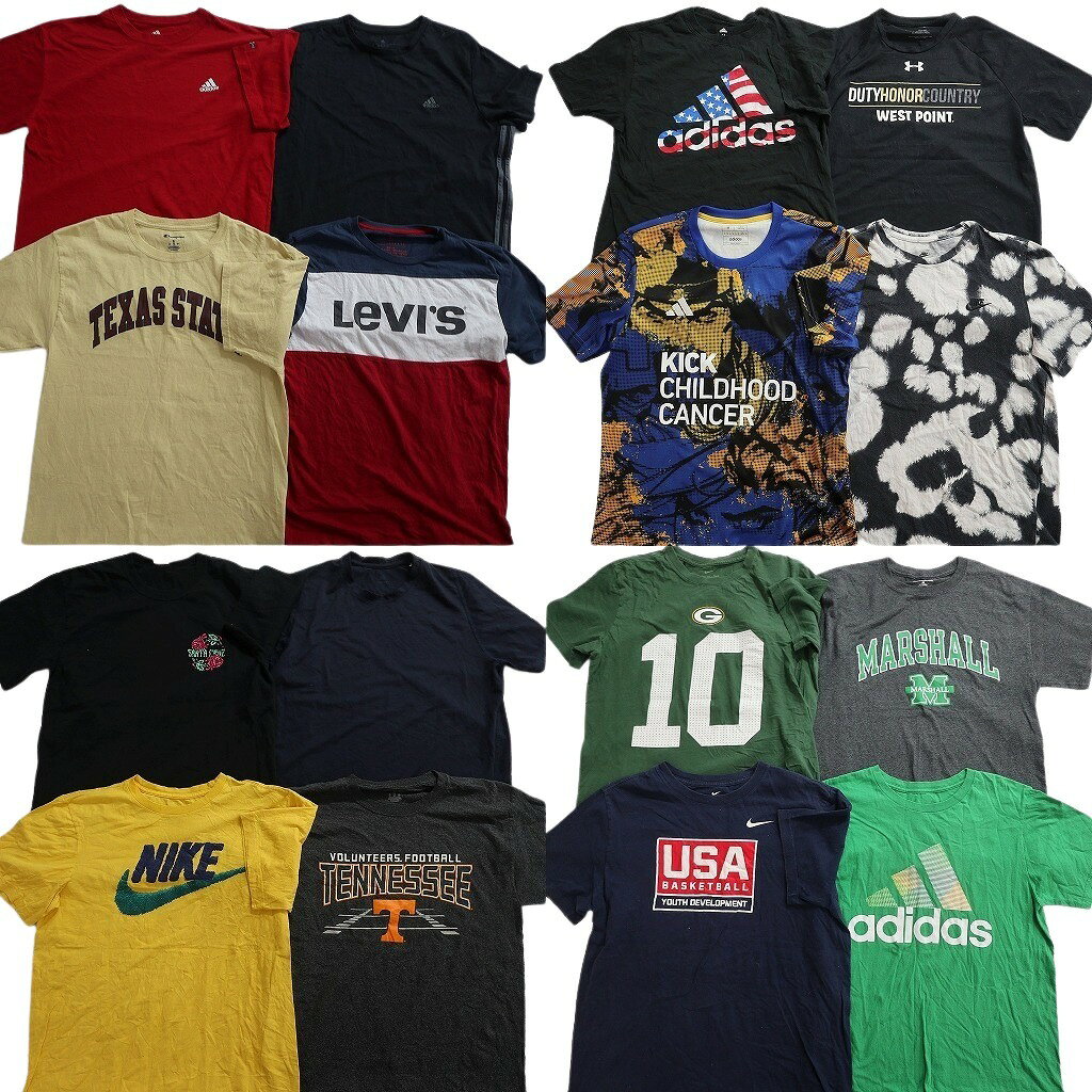 樂天商城 - 古着卸 まとめ売り ブランドMIX Tシャツ 16枚セット ( メンズ M ) リーバイス アディダス ナイキ チャンピオン 中古 古着 NF0125