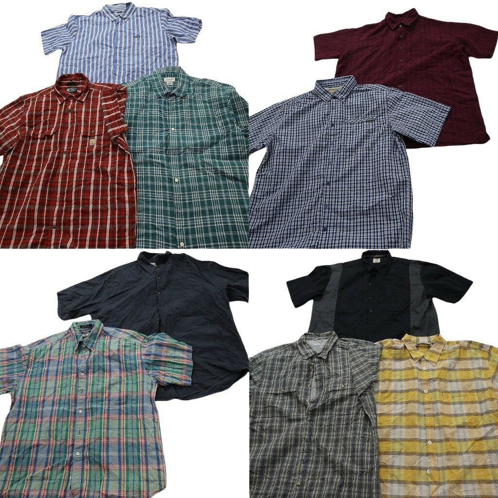 乐天商城 - 古着卸 まとめ売り ブランドMIX 半袖シャツ 10枚セット ( メンズ XL ) カーハート コロンビア ディッキーズ ドッカーズ 中古 古着 NF0217