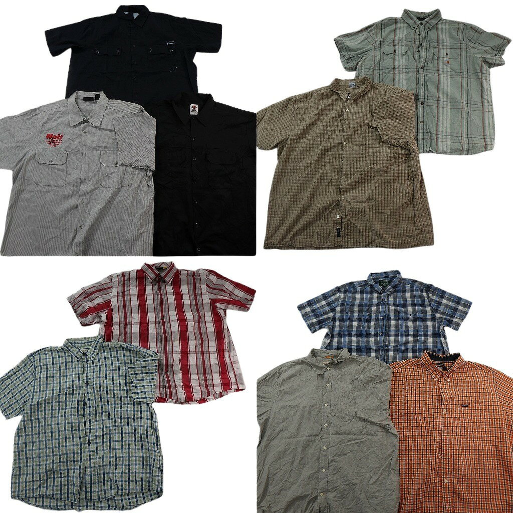 樂天商城 - 古着卸 まとめ売り ブランド 半袖シャツ 10枚セット ( メンズ 2XL/3XL ) カベラス ディッキーズ カーハート ティンバーランド 中古 NF0264