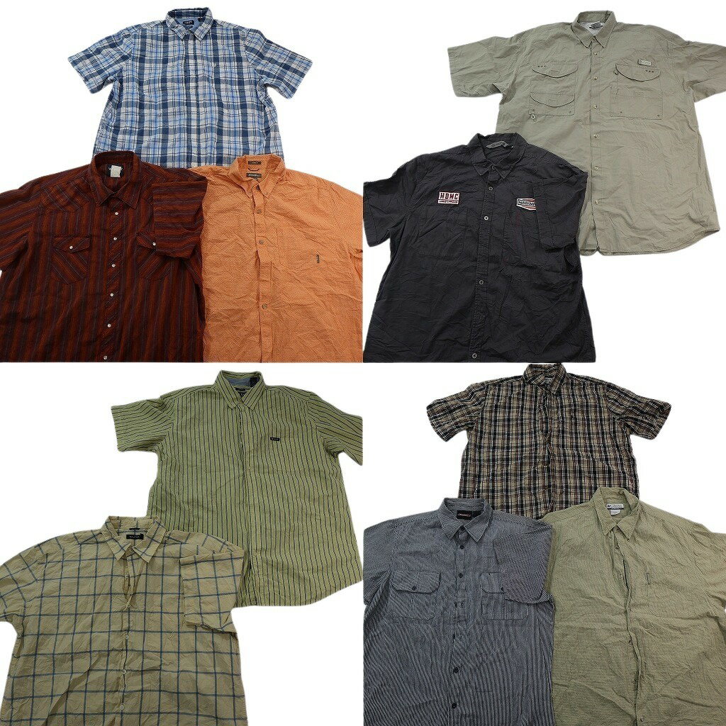 Rakuten - 古着卸 ブランド 半袖シャツ 10枚セット ( メンズ 2XL ) ハーレーダビッドソン コロンビア ディッキーズ カーハート 中古 古着 NF0279