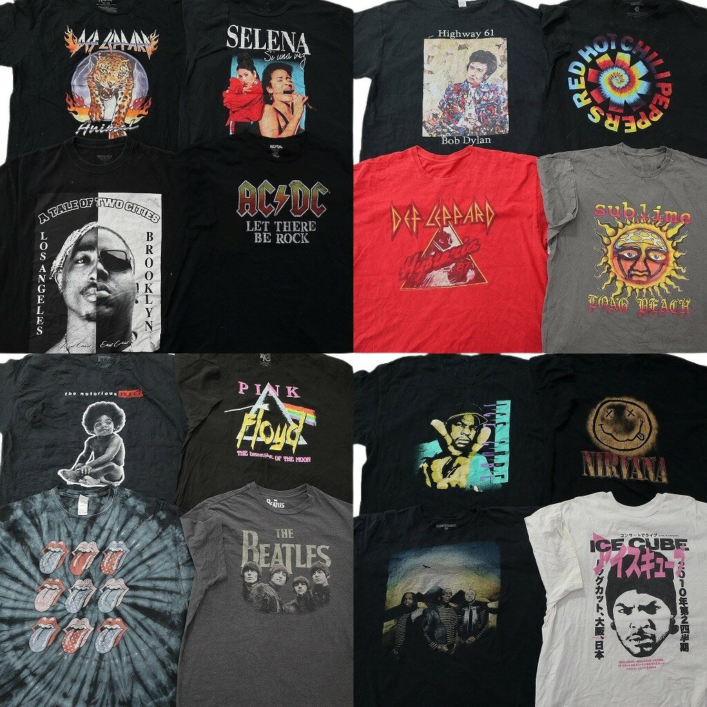 乐天商城 - 古着卸 まとめ売り 音楽・バンド Tシャツ 16枚セット ( メンズ 2XL/3XL/4XL ) アイスキューブ ニルヴァーナ ノートリアス 中古 古着 NF0329