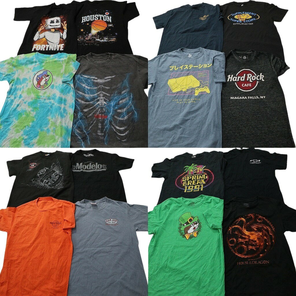 乐天商城 - 古着卸 まとめ売り 企業 Tシャツ 16枚セット ( メンズ M ) バッキーズ ハードロックカフェ プレイステーション 中古 古着 NF0493