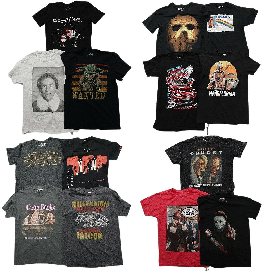 Rakuten - 古着卸 まとめ売り 映画・ドラマ Tシャツ 14枚セット ( メンズ S ) スターウォーズ チャイルドプレイ エルフ 中古 古着 NF0610